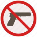 allowed, guns, no, prohibited, signs, warning