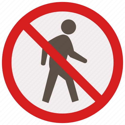 No, prohibited, signs, walking, warning icon - Download on Iconfinder