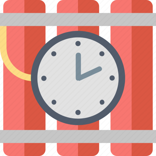 Dynamite, bomb, clock, explosives, timer, tnt icon - Download on Iconfinder