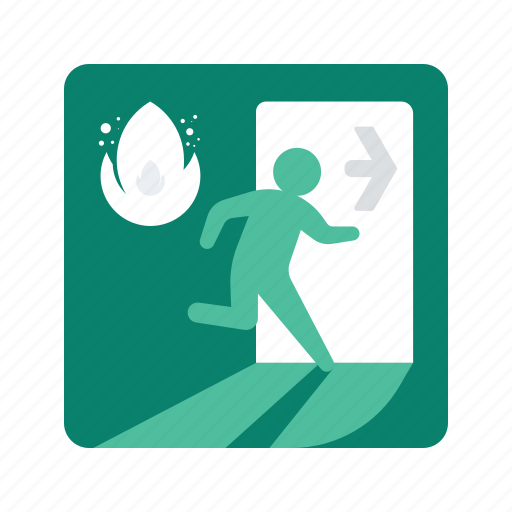 Alert, escape, fire, sign, signs, warning icon - Download on Iconfinder