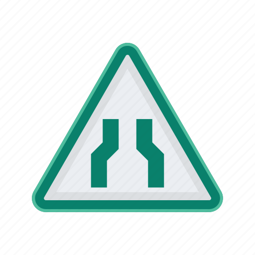 Alert, change, lane, sign, signs, warning icon - Download on Iconfinder