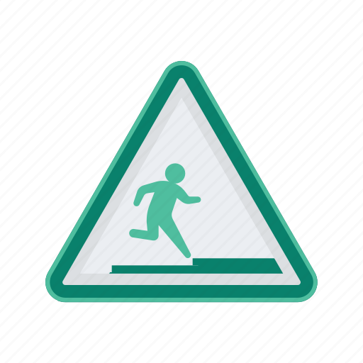 Alert, run, sign, signs, step, warning icon - Download on Iconfinder