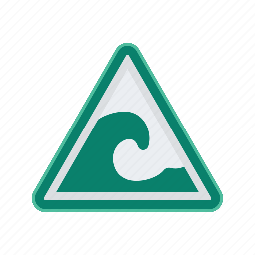 Alert, sign, signs, tidal, warning, wave icon - Download on Iconfinder