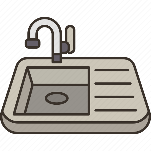 Sink, basin, wash, tap, kitchen icon - Download on Iconfinder