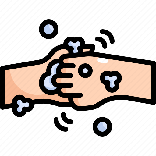Clean, foam, hand, hands, wash, washing, wiping icon - Download on Iconfinder