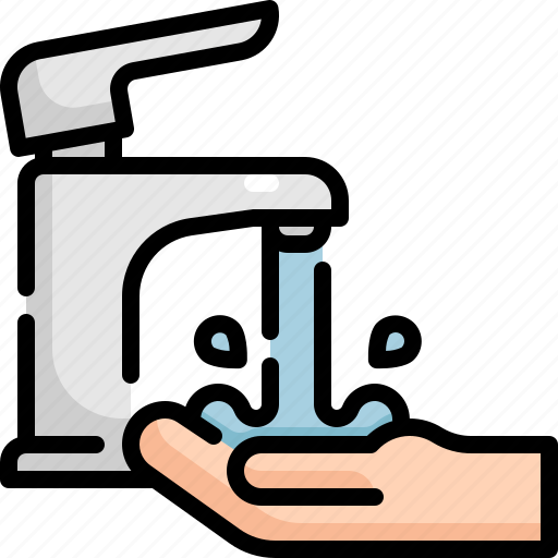 Faucet, hand, hands, wash, washing, water, wiping icon - Download on Iconfinder