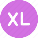 extra, large, measure, size, xl icon
