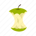 apple, apple core, bitten, core, food, fruit, logo