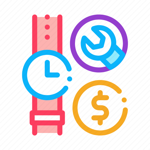 Change, cost, display, glass, mechanical, repair, watch icon - Download on Iconfinder