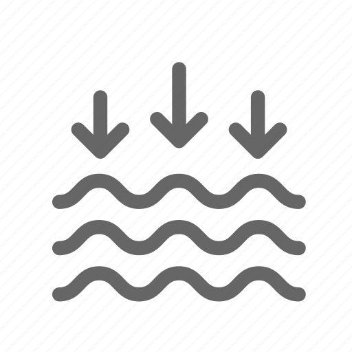 Down, sea, water, wave icon - Download on Iconfinder