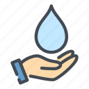 water, drop, hand, care