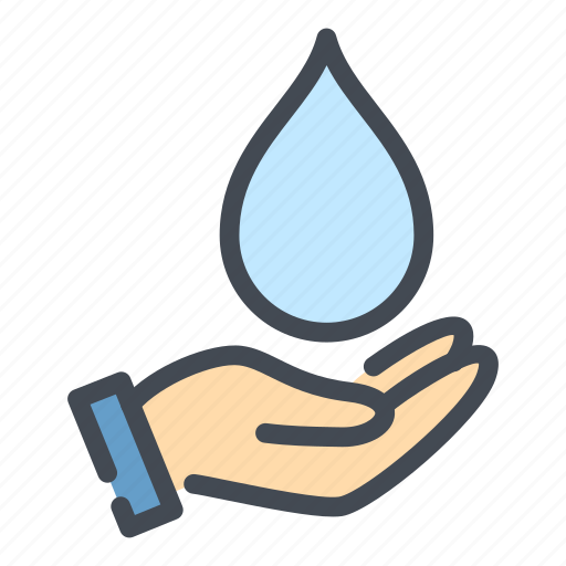 Water, drop, hand, care icon - Download on Iconfinder