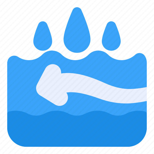 Left, way, water, arrow, direction, down, navigation icon - Download on Iconfinder