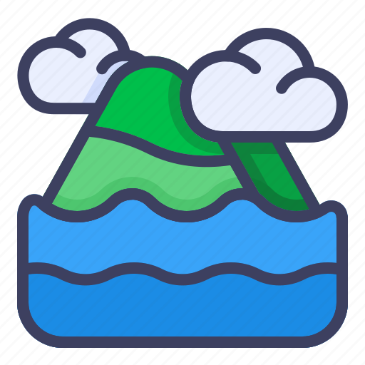Landscape, beach, cloud, weather, summer, cloudy, vacation icon - Download on Iconfinder