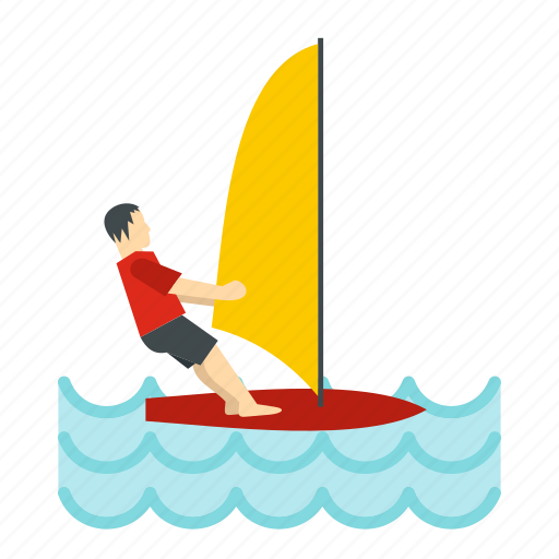 Sail, sea, sport, water, wave, wind, windsurfing icon - Download on Iconfinder