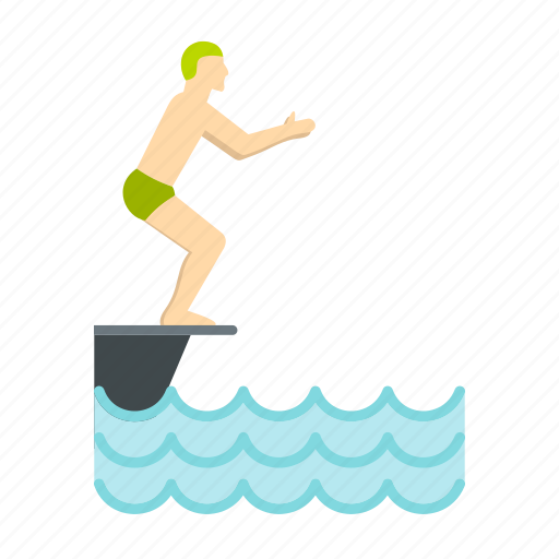 Dive, jump, man, sport, springboard, tower, water icon - Download on Iconfinder
