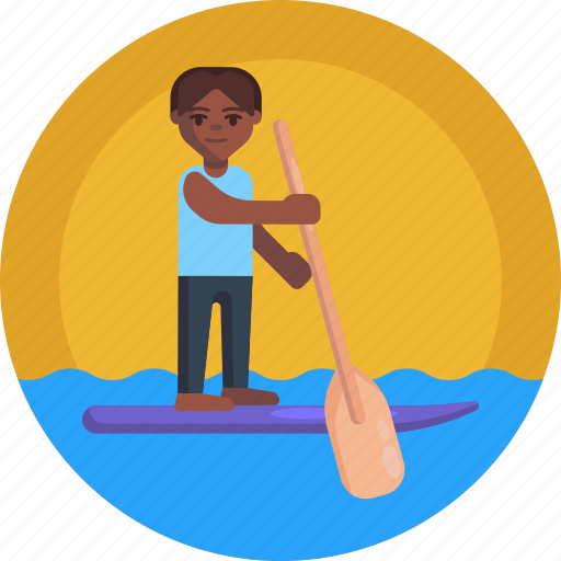 Kayaki, paddle, boat, watersports icon - Download on Iconfinder