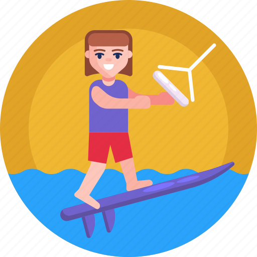 Water skiing, watersports, skiing icon - Download on Iconfinder