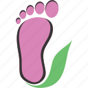 foot, footprint, healthy, human, leaf