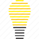 bulb, electric, idea, light, yellow