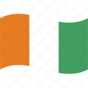 coast, country, d, flag, ivoire, ivory, waving