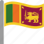 flag, lanka, lankan, sri, srilanka, waving 