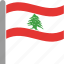 country, flag, lbn, lebanese, lebanon, pole, waving 