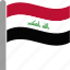 country, flag, iraq, iraqi, irq, pole, waving 