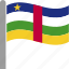 caf, central, country, flag, pole, republic, waving 