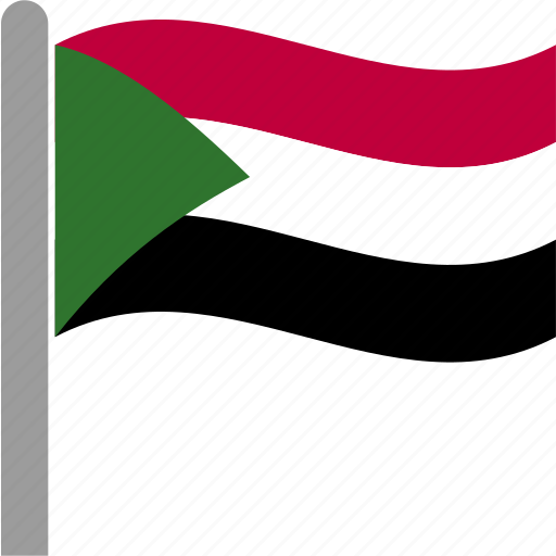 Country, flag, pole, sdn, sudan, sudanese, waving icon - Download on Iconfinder