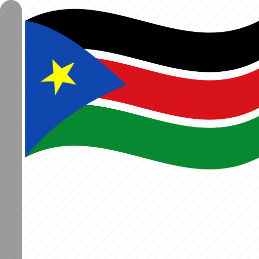 Country, flag, pole, south, sudan, sudanese, waving icon - Download on Iconfinder