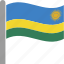 country, flag, kigalim, pole, rwanda, rwandan, waving 