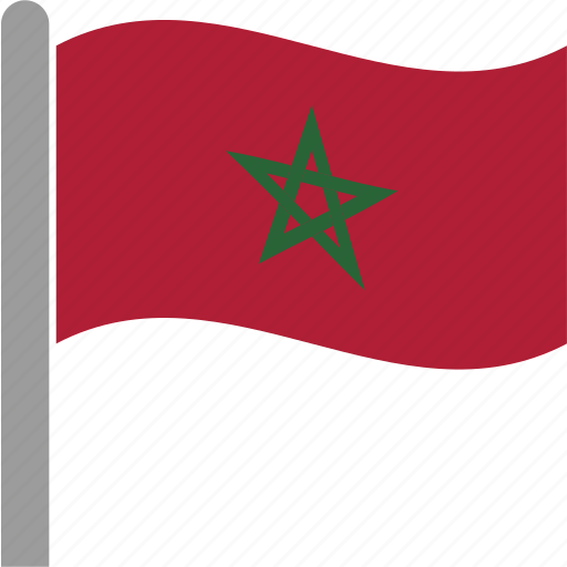 Country, flag, march, moroccan, morocco, pole, waving icon - Download on Iconfinder