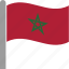 country, flag, march, moroccan, morocco, pole, waving 