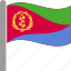 country, eri, eritrea, eritrean, flag, pole, waving 