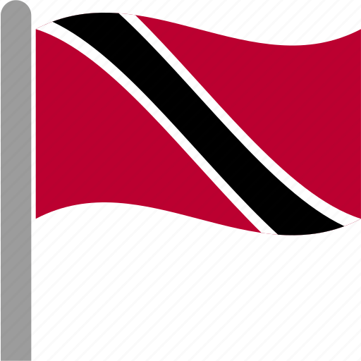 Country, flag, pole, tobago, trinidad, tto, waving icon - Download on Iconfinder