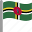 country, dma, dominica, flag, pole, waving 