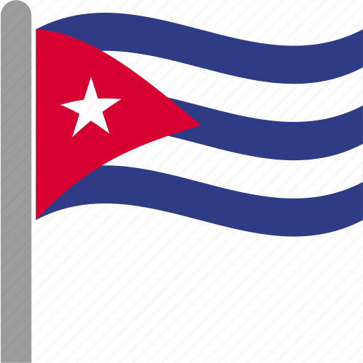 Country, cub, cuba, flag, pole, waving icon - Download on Iconfinder
