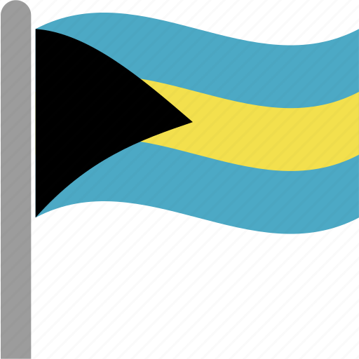 Bahamas, bahamian, bhs, country, flag, pole, waving icon - Download on Iconfinder