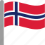 country, flag, nor, norway, norwegian, pole, waving 
