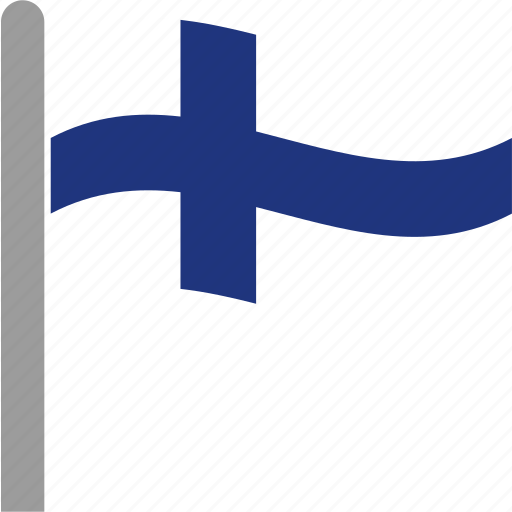 Country, fin, finland, finnish, flag, pole, waving icon - Download on Iconfinder