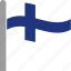 country, fin, finland, finnish, flag, pole, waving 