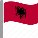 albania, albanian, country, flag, lek, tirana, waving