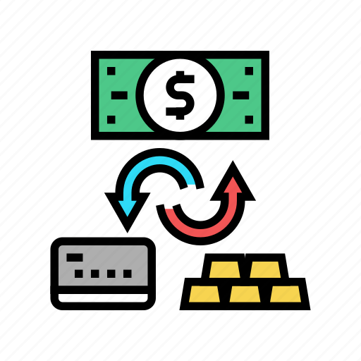 Cash, exchange, gold, electronic, money, wealth icon - Download on Iconfinder