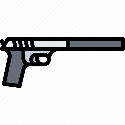 Pistol, silencer, gun, weapon icon - Download on Iconfinder