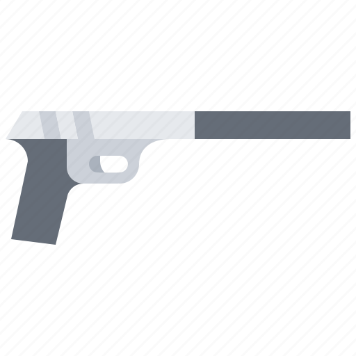Pistol, silencer, gun, weapon icon - Download on Iconfinder