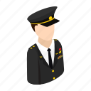 army, character, hat, isometric, man, officer, uniform