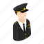 army, character, hat, isometric, man, officer, uniform 