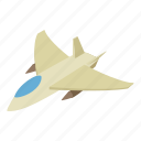 airplane, fighter, isometric, jet, military, plane, stylized