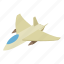 airplane, fighter, isometric, jet, military, plane, stylized 